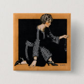 Badge Carré 5 Cm Collier de perle cassé (Devant)