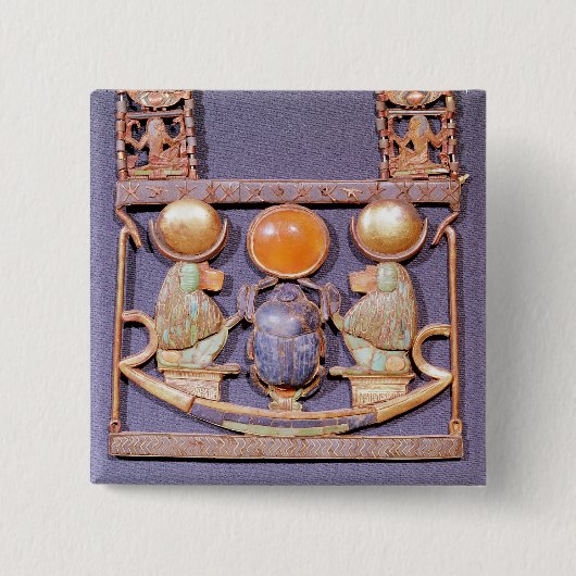 Badge Carré 5 Cm Collier de Soleil Levant, de tombe de (Devant)