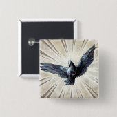 Badge Carré 5 Cm colombe (Devant & derrière)