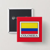 Badge Carré 5 Cm Colombie (Devant & derrière)