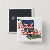 Badge Carré 5 Cm Colombie-Britannique (Devant & derrière)