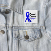 Badge Carré 5 Cm Colon Cancer Aware Ribbon (En situation)