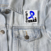 Badge Carré 5 Cm Colon Cancer Chemo Grad (En situation)