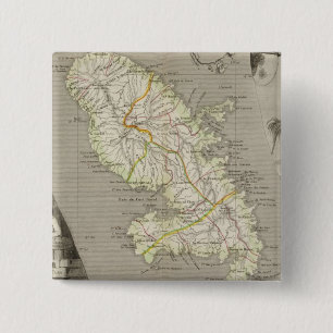 Badge Carré 5 Cm Colonies françaises Martinique