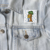 Badge Carré 5 Cm Colorant d'arbre (En situation)