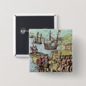 Badge Carré 5 Cm Columbus chez Hispaniola (Devant & derrière)