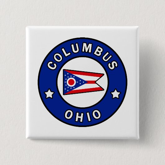 Badge Carré 5 Cm Columbus Ohio (Devant)