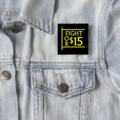 Badge Carré 5 Cm Combat pour $15 (En situation)