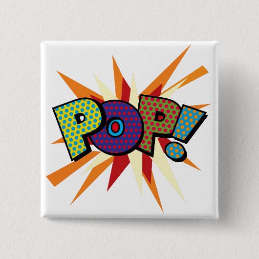 Badge Carré 5 Cm Comic Book Pop Art POP (Devant)