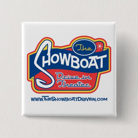 Badge Carré 5 Cm Commande de Showboat dans le bouton (Devant)