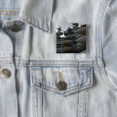 Badge Carré 5 Cm Commande empilée prête à être chargée (En situation)