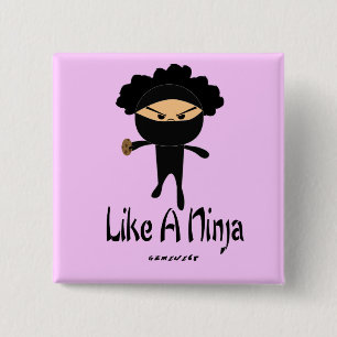 Badge Carré 5 Cm Comme un Ninja