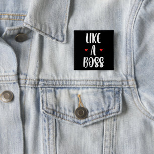 Badge Carré 5 Cm Comme Un Patron   Coeurs
