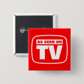 Badge Carré 5 Cm Comme vu à la TV (Devant & derrière)