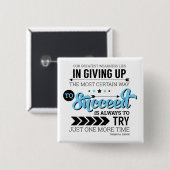 Badge Carré 5 Cm Comment réussir la typographie Citation Motivation (Devant & derrière)