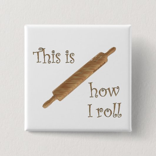 Badge Carré 5 Cm Comment rouler (Devant)