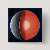 Badge Carré 5 Cm Comment Une Planète Rocheuse Se Forme. (Devant)