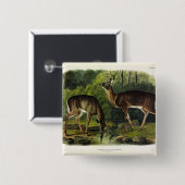 Badge Carré 5 Cm Common Deer (Devant & derrière)