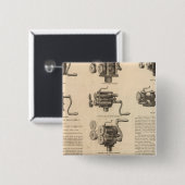 Badge Carré 5 Cm Compagnie Peck, Stow et Wilcox (Devant & derrière)