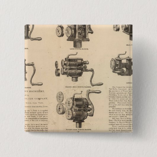 Badge Carré 5 Cm Compagnie Peck, Stow et Wilcox (Devant)