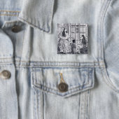 Badge Carré 5 Cm Compagnon potable à Buenos Aires (En situation)