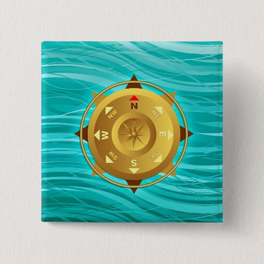 Badge Carré 5 Cm Compas (Devant)