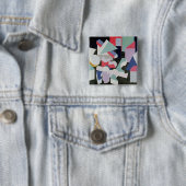 Badge Carré 5 Cm Composition, 1927 (En situation)