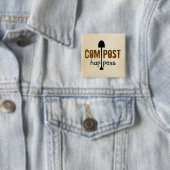 Badge Carré 5 Cm Compost se produit (En situation)