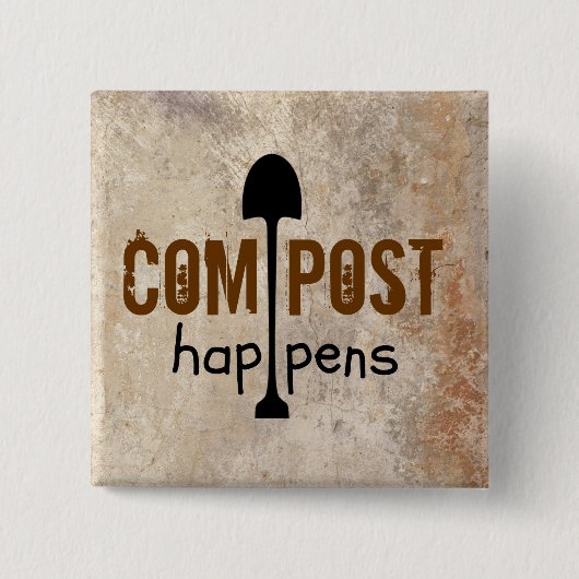 Badge Carré 5 Cm Compost se produit (Devant)