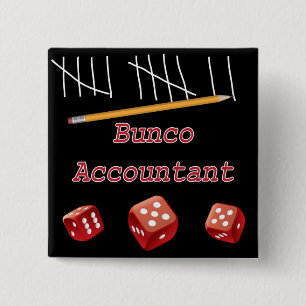 Badge Carré 5 Cm Comptable de Bunco