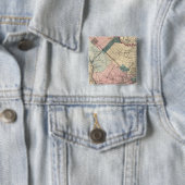 Badge Carré 5 Cm Comté d'Atlantic, New York (En situation)