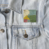 Badge Carré 5 Cm Comté de Lewis (En situation)