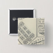 Badge Carré 5 Cm Comté de Madera, Californie 3 (Devant & derrière)