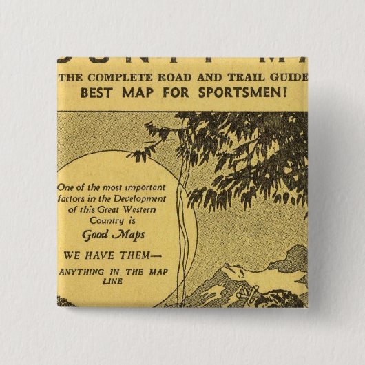 Badge Carré 5 Cm Comté de Modoc (Devant)