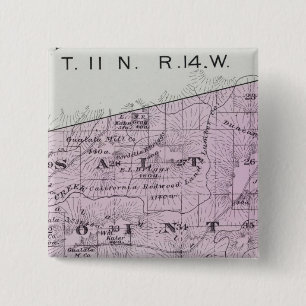 Badge Carré 5 Cm Comté de Sonoma, Californie 36