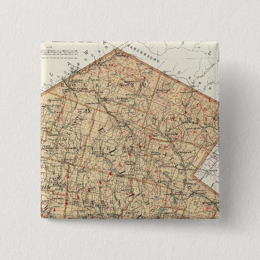 Badge Carré 5 Cm Comté de Sullivan (Devant)