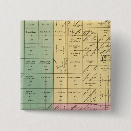 Badge Carré 5 Cm Comté de Yolo 4 (Devant)