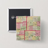 Badge Carré 5 Cm Comtés de Douglas, Edgar, Coles, Cumberland, Clark (Devant & derrière)