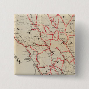 Badge Carré 5 Cm Comtés de Sonoma, Marin, Lake et Napa