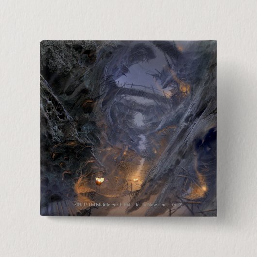 Badge Carré 5 Cm Concept de ville de Goblin - Ponts (Devant)