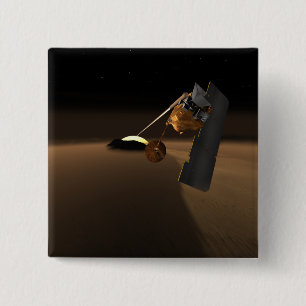 Badge Carré 5 Cm Concept pour le scout volcanique de la vie