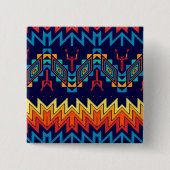 Badge Carré 5 Cm Conception abstraite de la conception tribale (Devant)