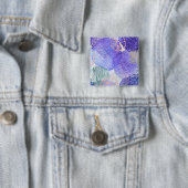Badge Carré 5 Cm Conception abstraite violette (En situation)
