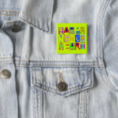 Badge Carré 5 Cm Conception "bonne année " des textes (En situation)