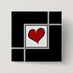 Badge Carré 5 Cm Conception d'amour