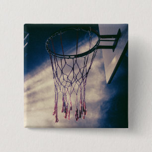 Badge Carré 5 Cm Conception de basket-ball cool