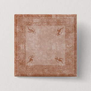 Badge Carré 5 Cm conception de carré de la Grèce