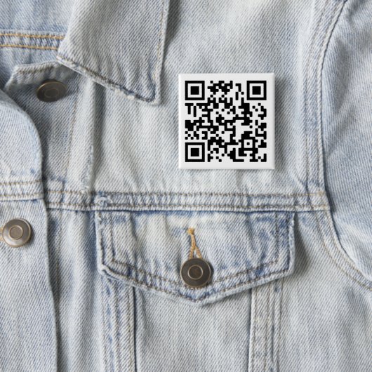 Badge Carré 5 Cm Conception de code QR portable (En situation)