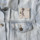 Badge Carré 5 Cm Conception de costume pour un acrobate (En situation)