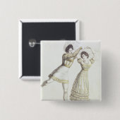 Badge Carré 5 Cm Conception de costume pour un ballet (Devant & derrière)